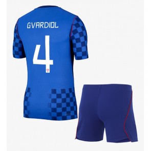 Kroatien Josko Gvardiol #4 Replika Bortatröja Barn VM 2026 Kortärmad (+ Korta byxor)